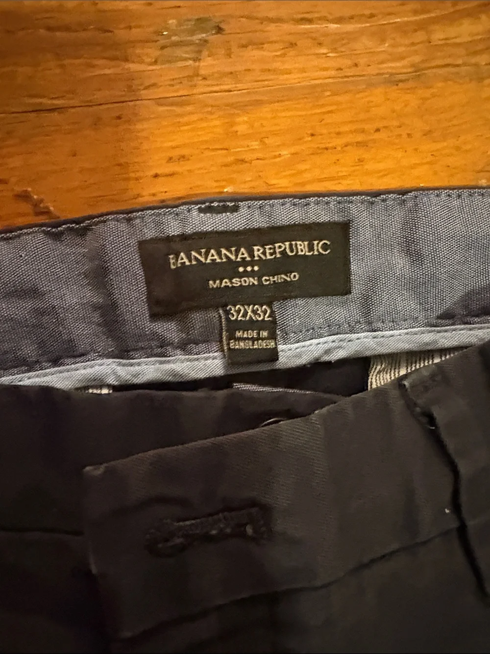 Banana Republic Men's Navy Slim Mason Chino Pants 32x32